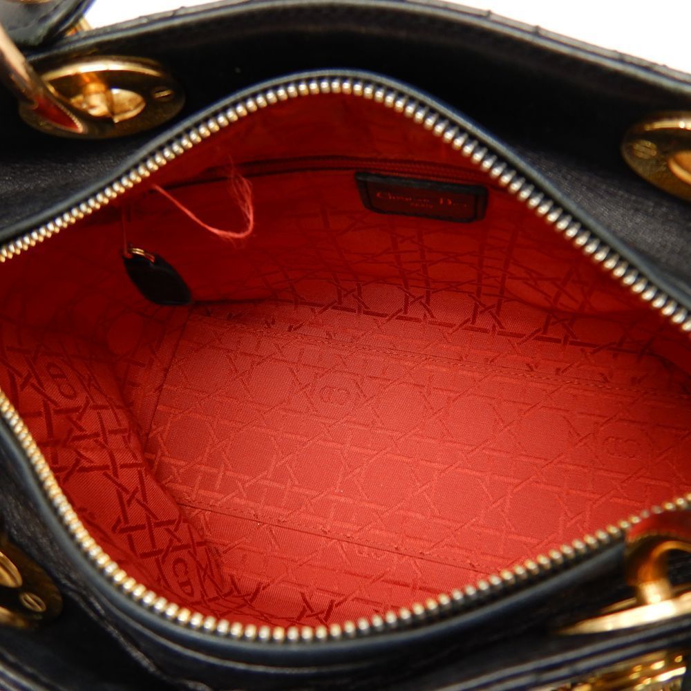 Christian Dior Lady Dior Handbag Lambskin Black - Picture 7 of 8